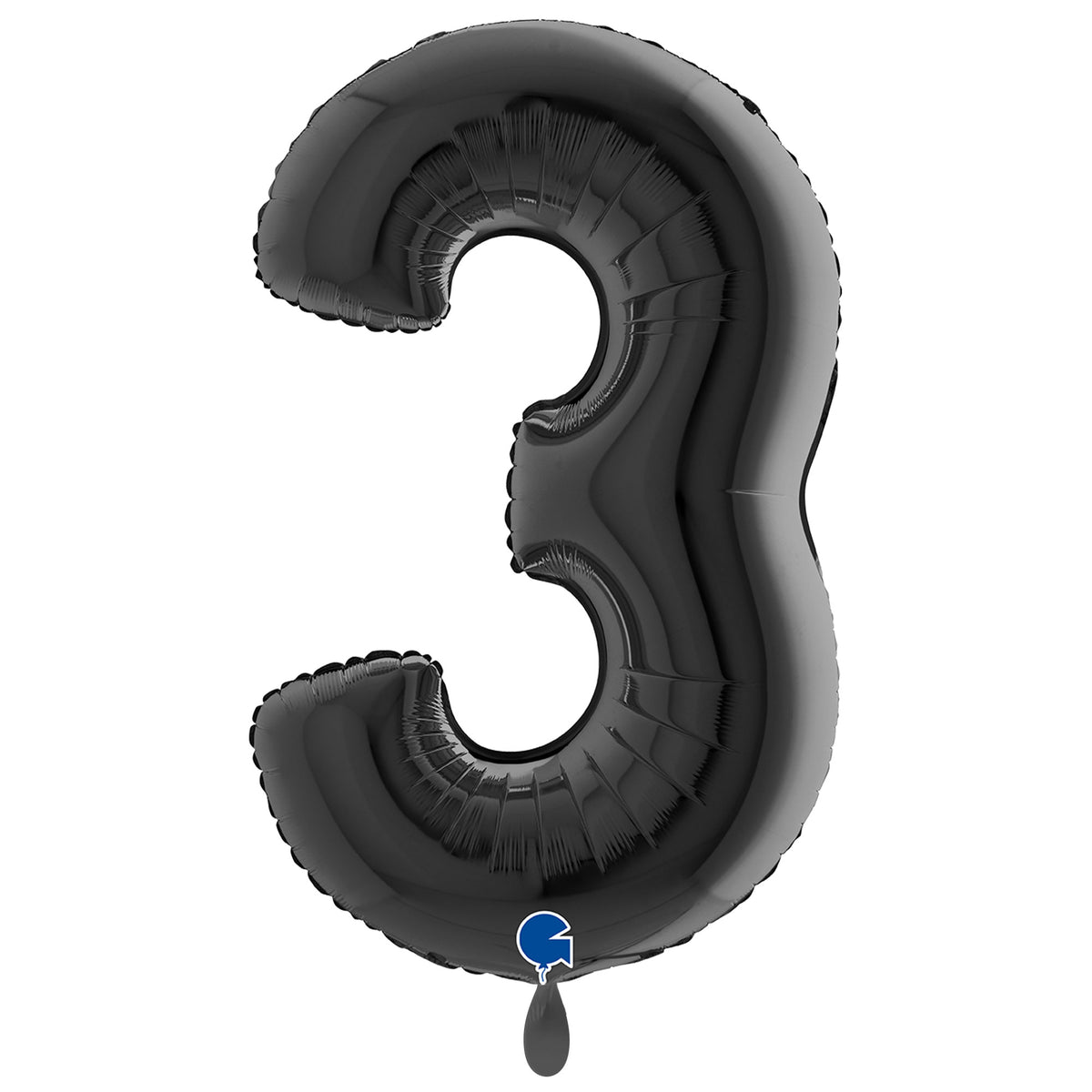 1 Ballon XXL - Nummer 3 - Zwart