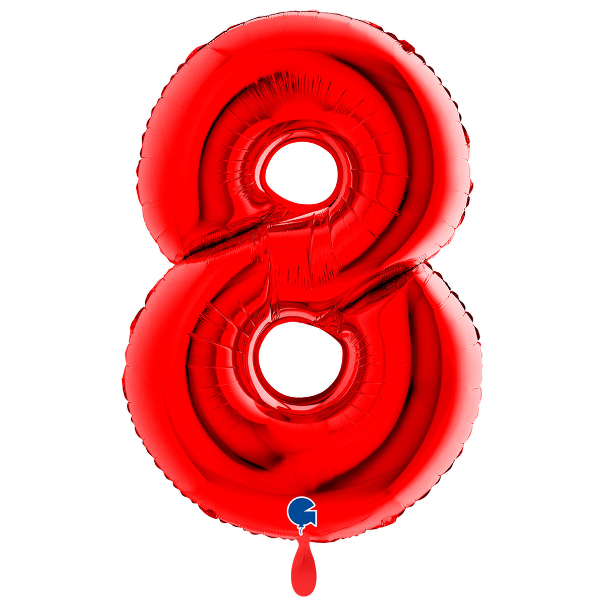 1 Ballon XXL - Cijfer 8 - Rood
