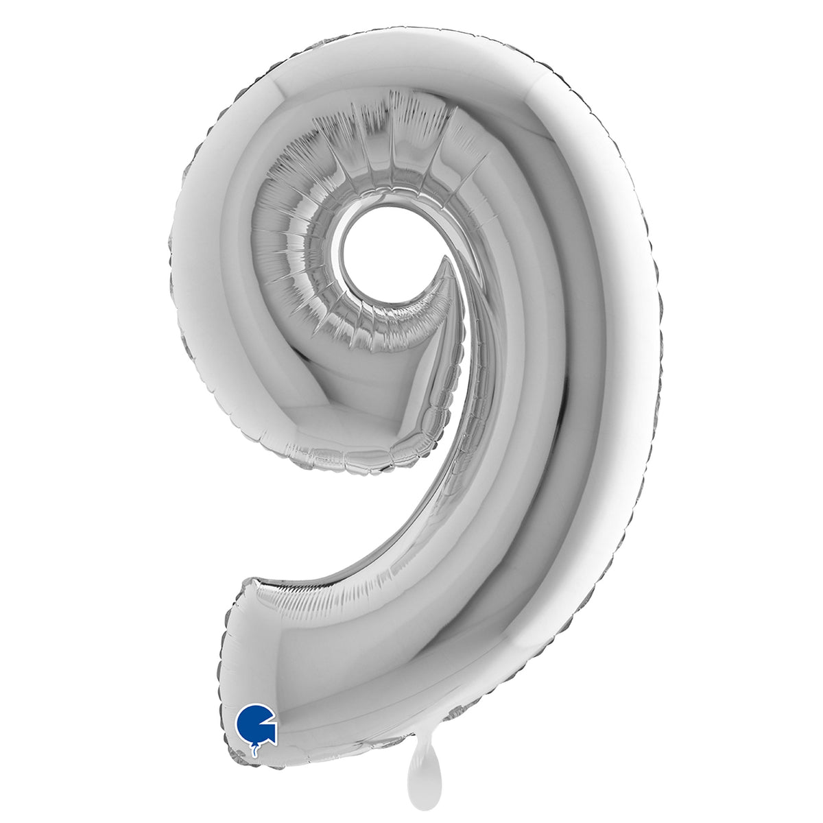 1 Ballon XXL - Chiffre 9 - Argenté