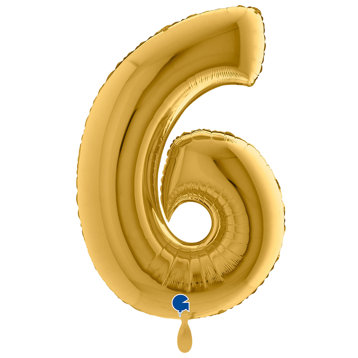 1 Ballon XXL - Chiffre 6 - Or