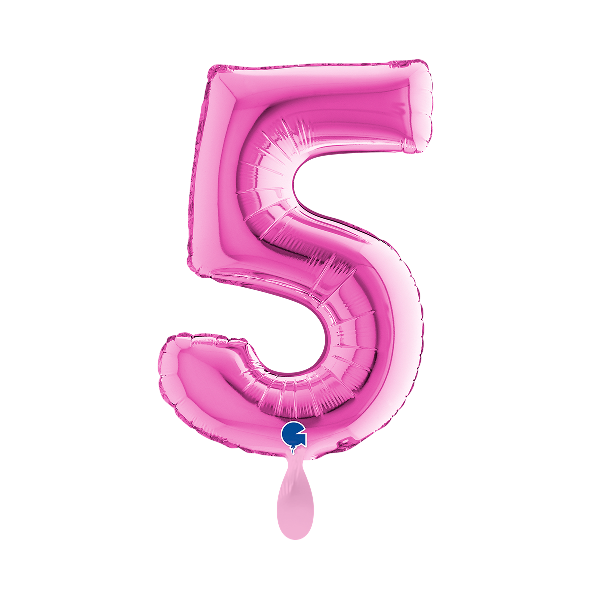 1 Ballon XS - Zahl 5 - Fuxia