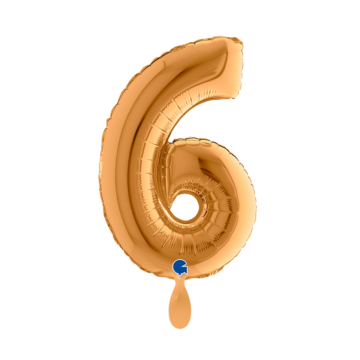 1 Ballon XS - Chiffre 6 - Or
