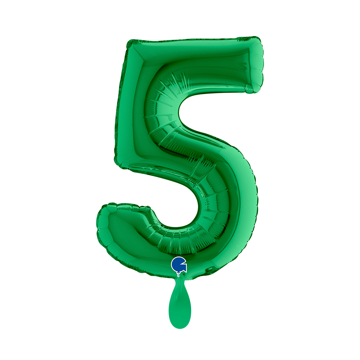 1 ballon XS - cijfer 5 - groen
