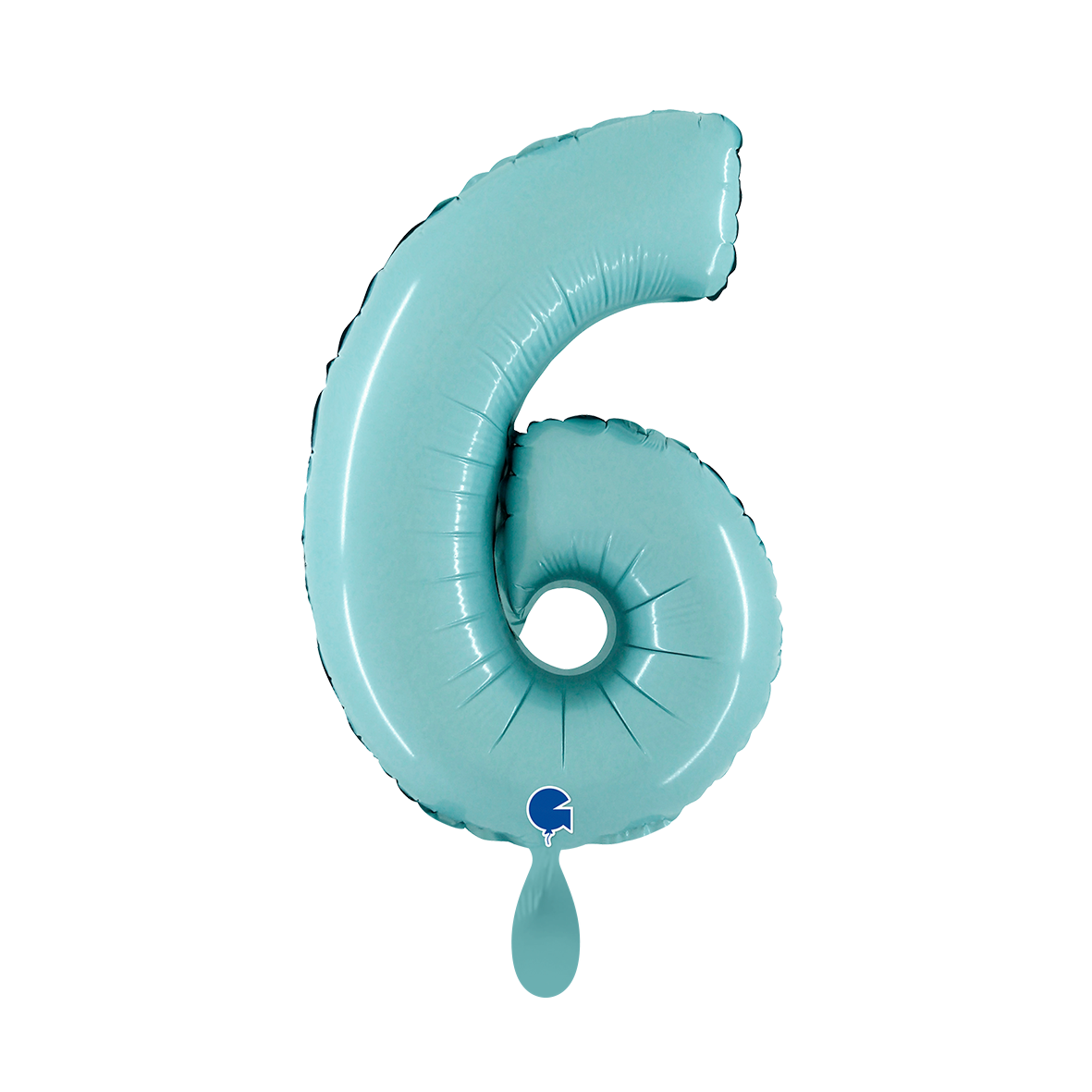 1 Ballon XS - Nummer 6 - Pastelblauw