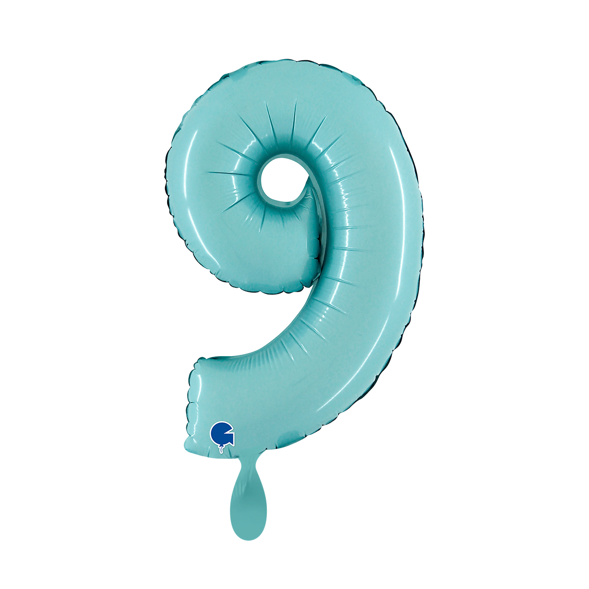 1 Ballon XS - Nummer 9 - Pastelblauw