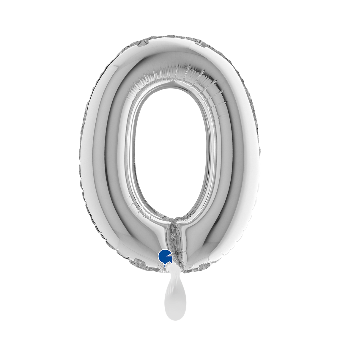 1 Ballon XS - Chiffre 0 - Argenté