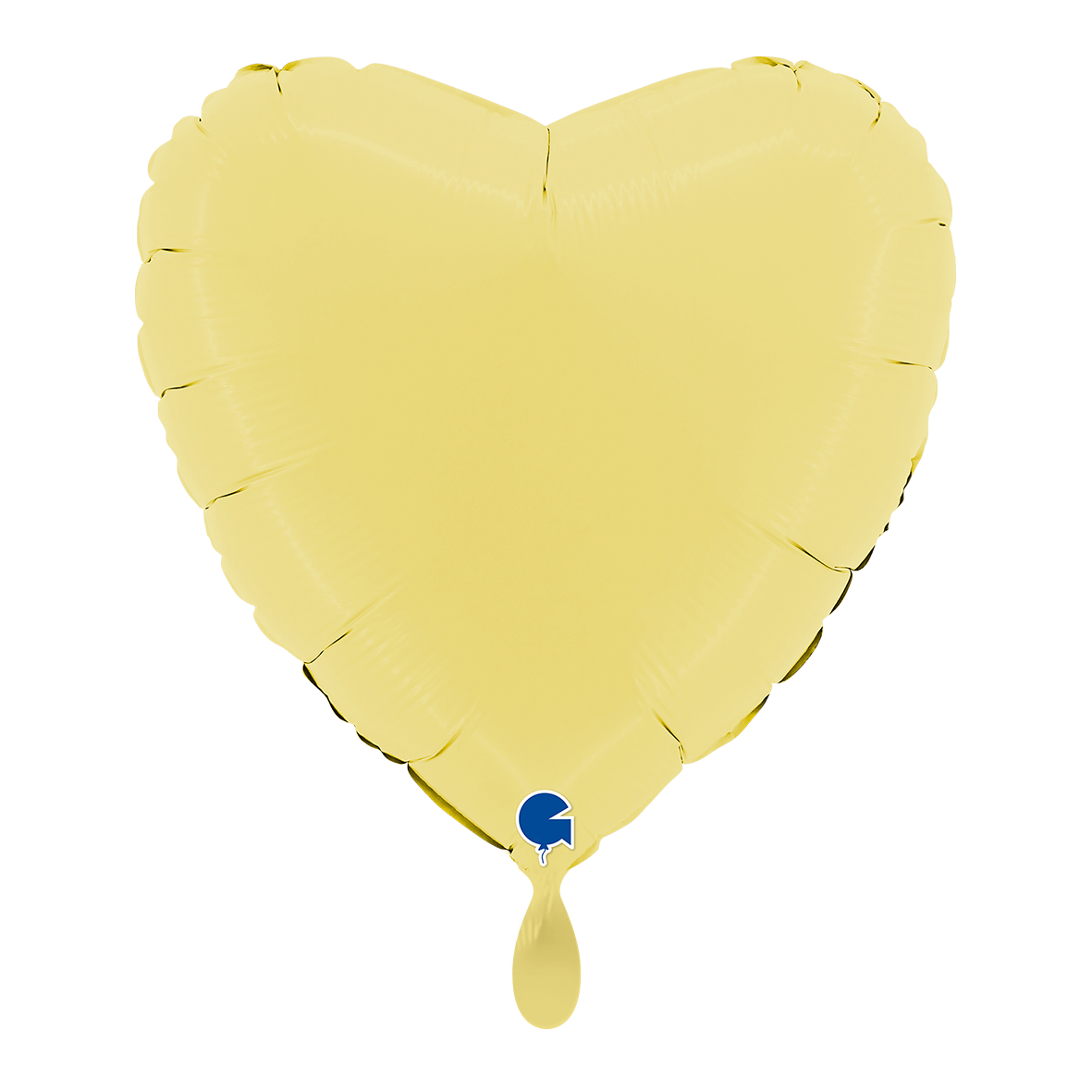 1 Ballon - Cœur - Jaune Mat