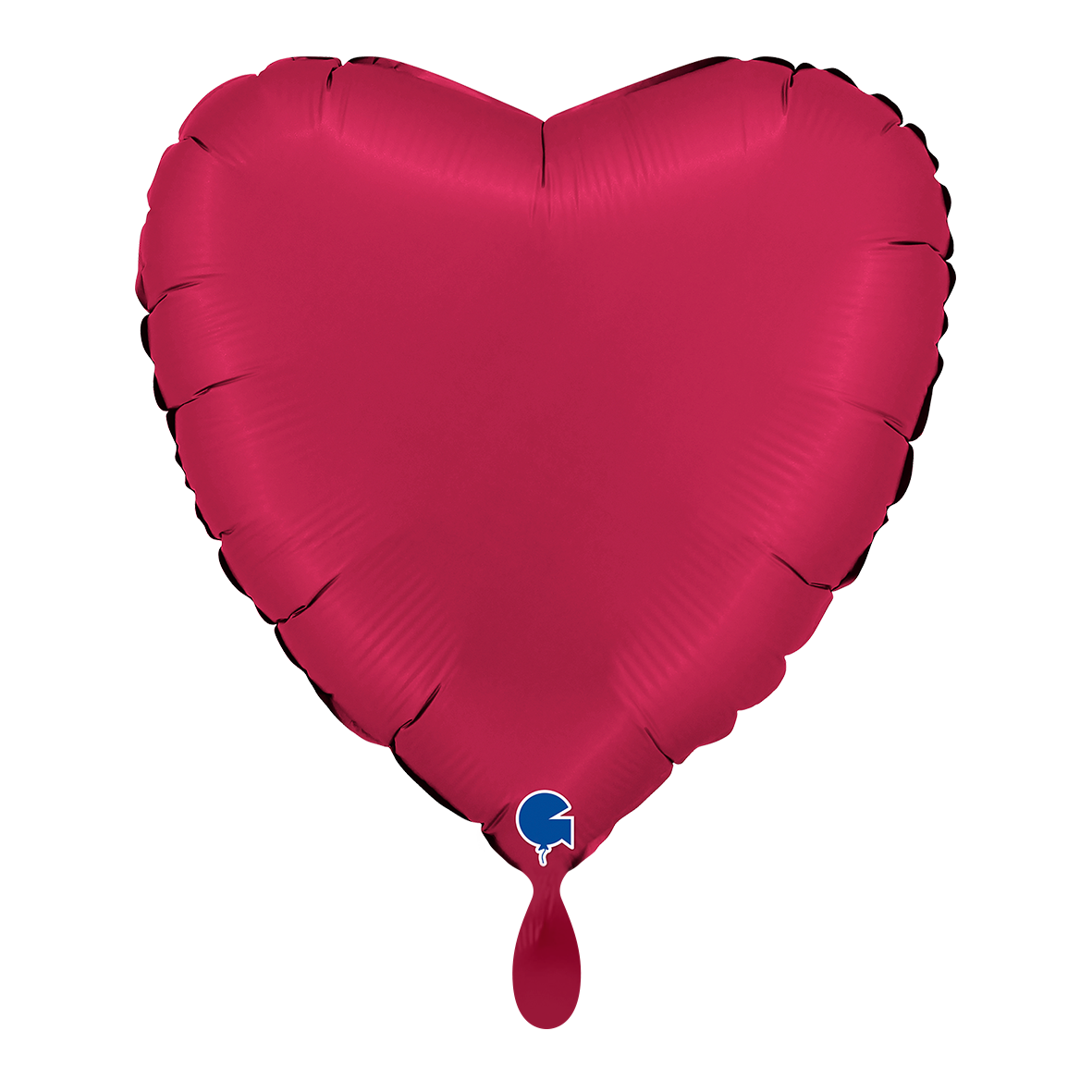 1 Ballon - Cœur - Rouge Cerise Satiné