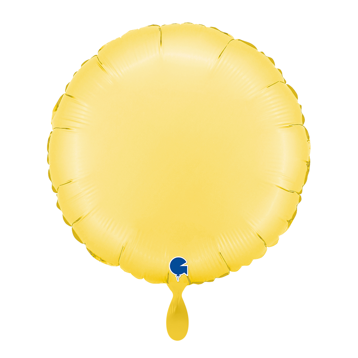 1 Ballon - Rond - Satijn Banaan Geel