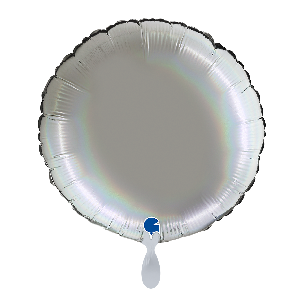 1 ballon - rond - hologramme arc-en-ciel platine pur