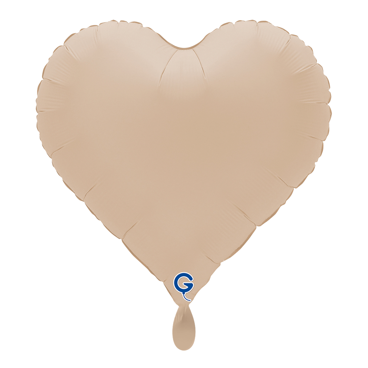 1 Ballon - Cœur - Cappuccino Mat Doux