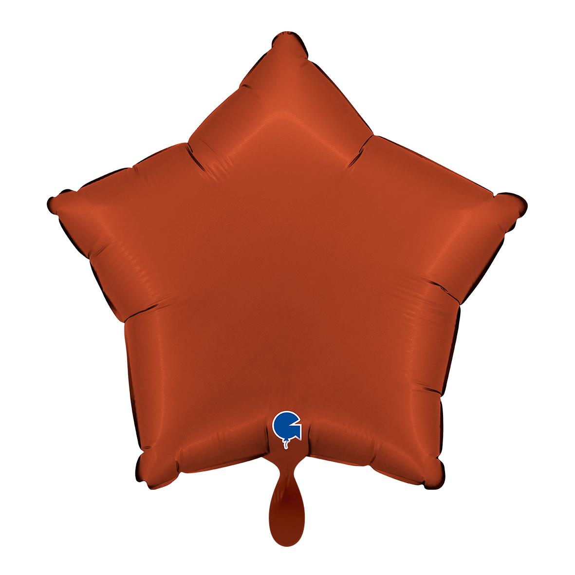 1 Ballon - Étoile - Satin Rouge Brique