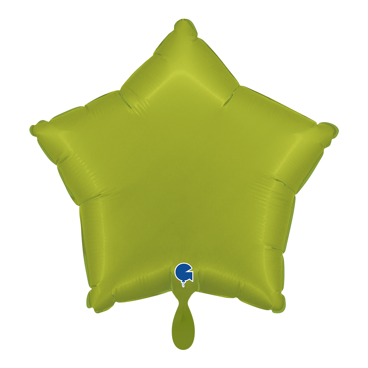 1 Ballon - Ster - Satijn Matcha Latte