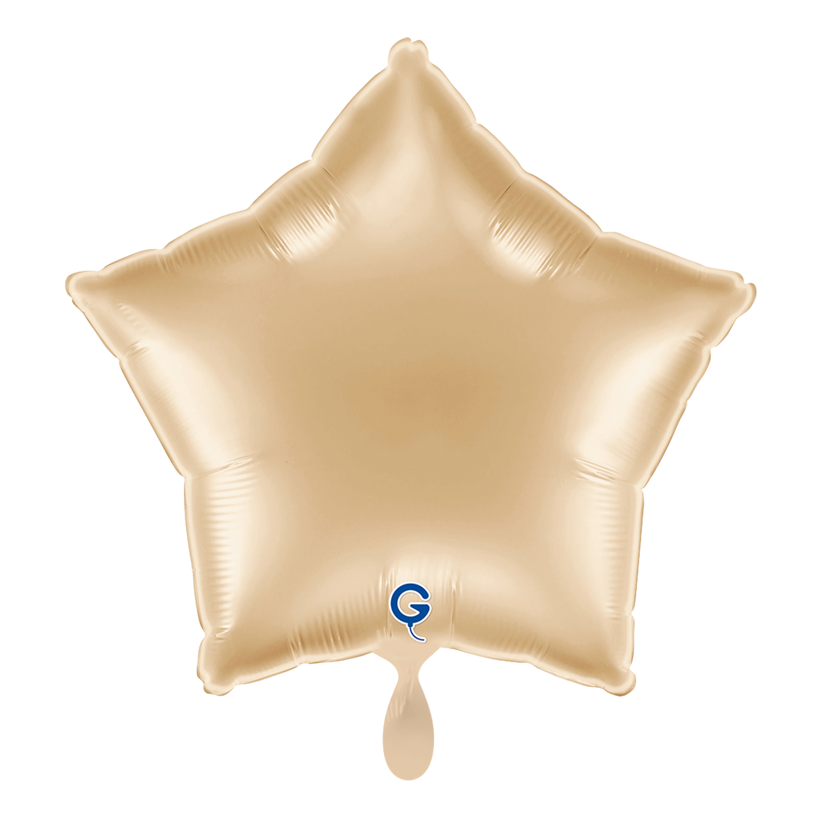 1 Ballon - Ster - Wit Goud