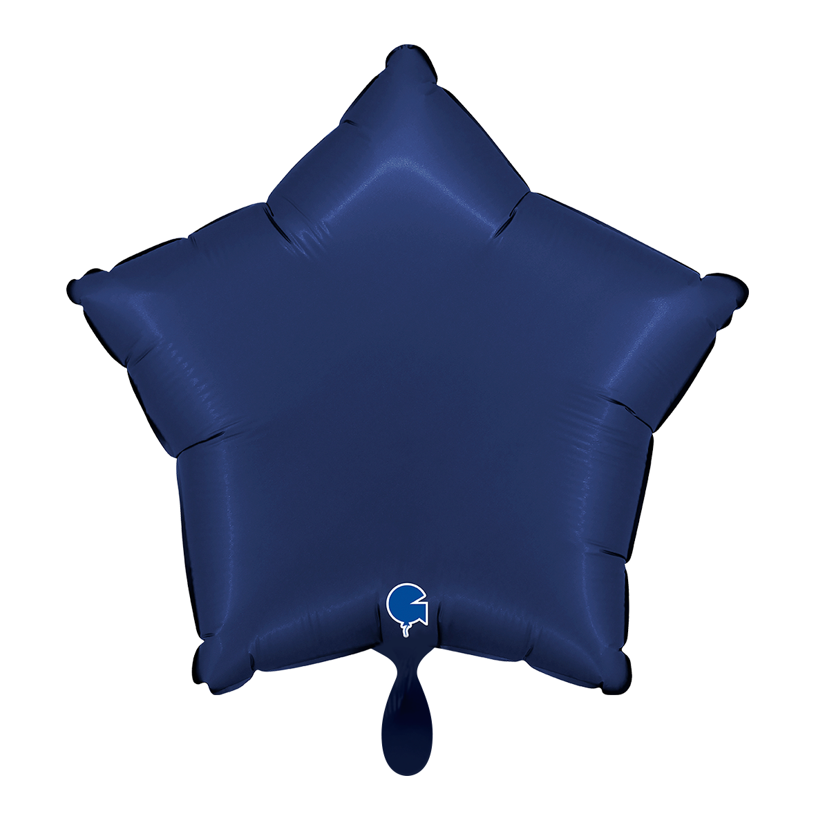 1 Ballon - Étoile - Bleu Marine Satin