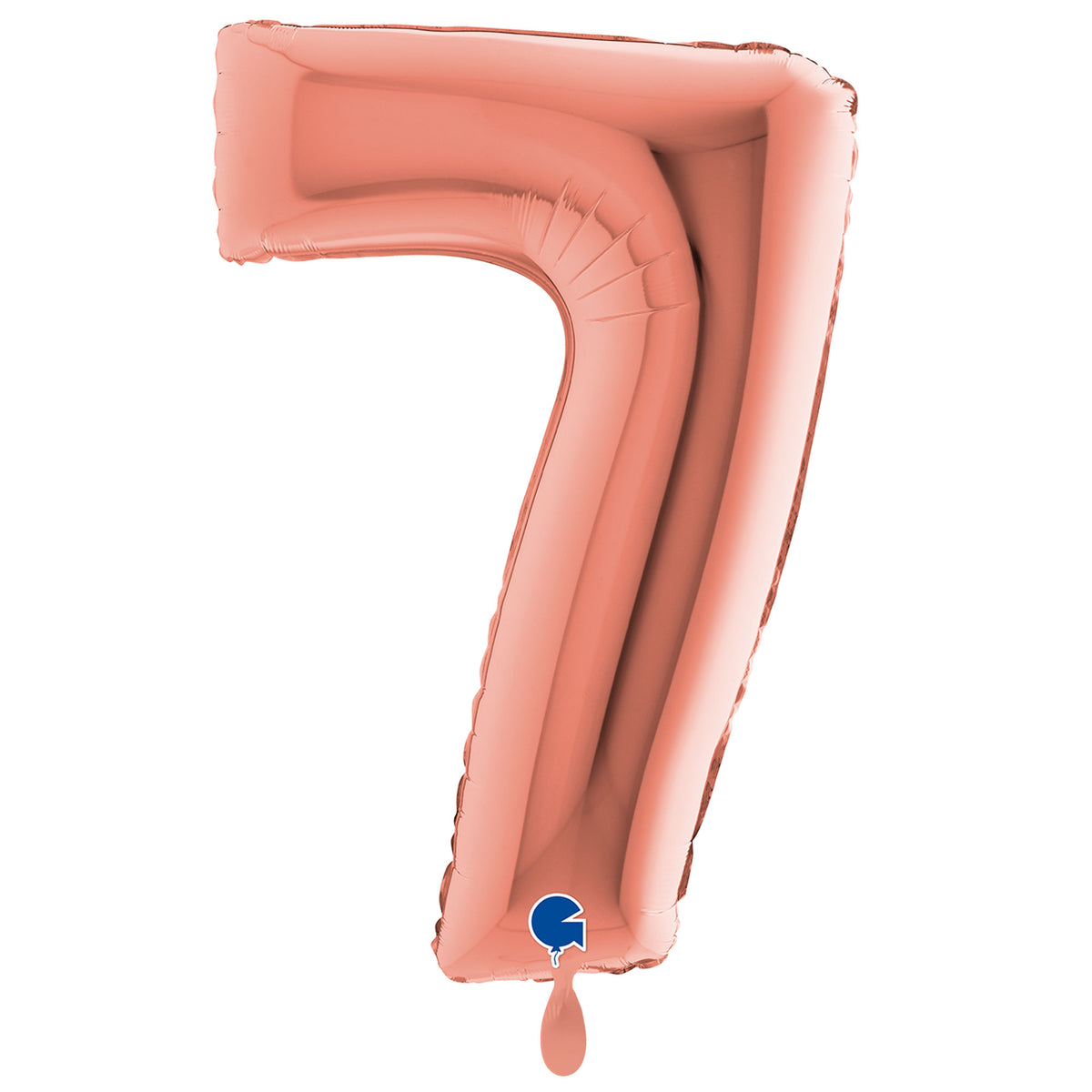 1 ballon XXL – chiffre 7 – or rose