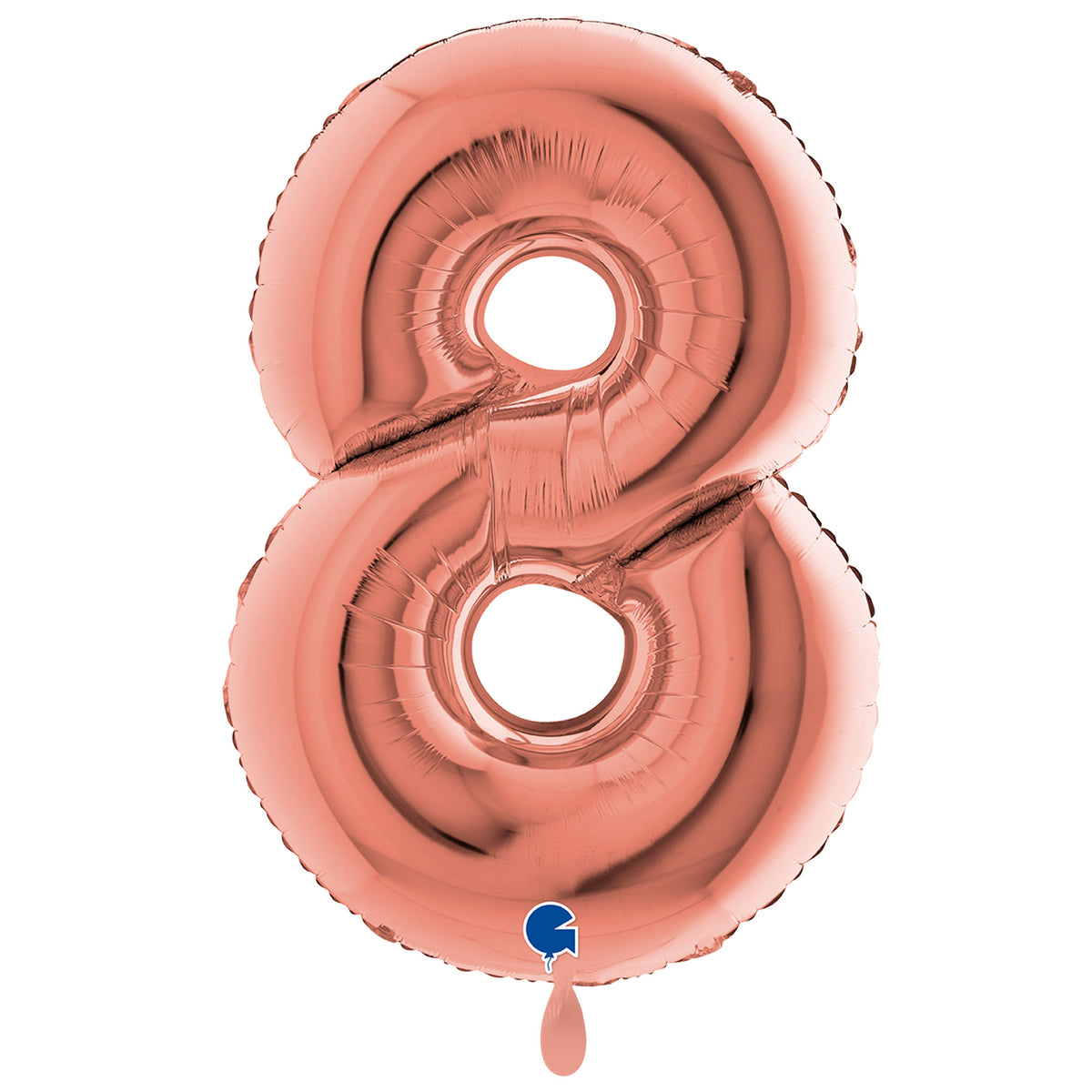 1 Ballon XXL - Nummer 8 - Roségold