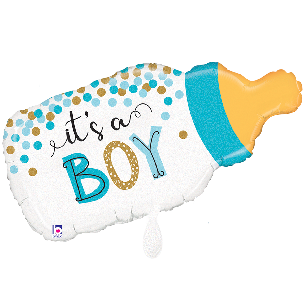 1 Ballon XXL - Confetti Babyfles Jongen