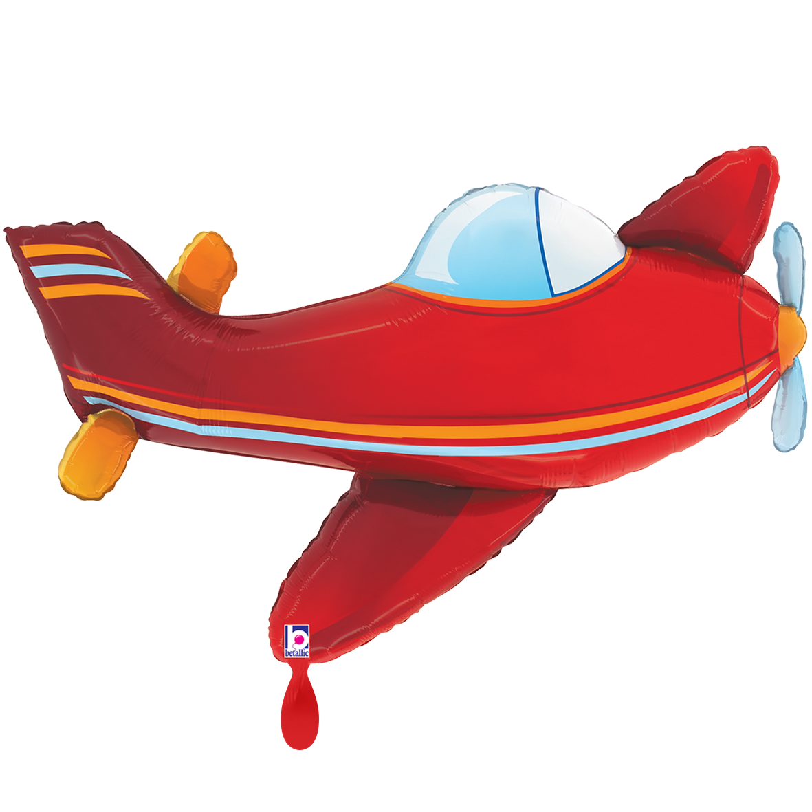 1 Ballon XXL - Rood Vliegtuig