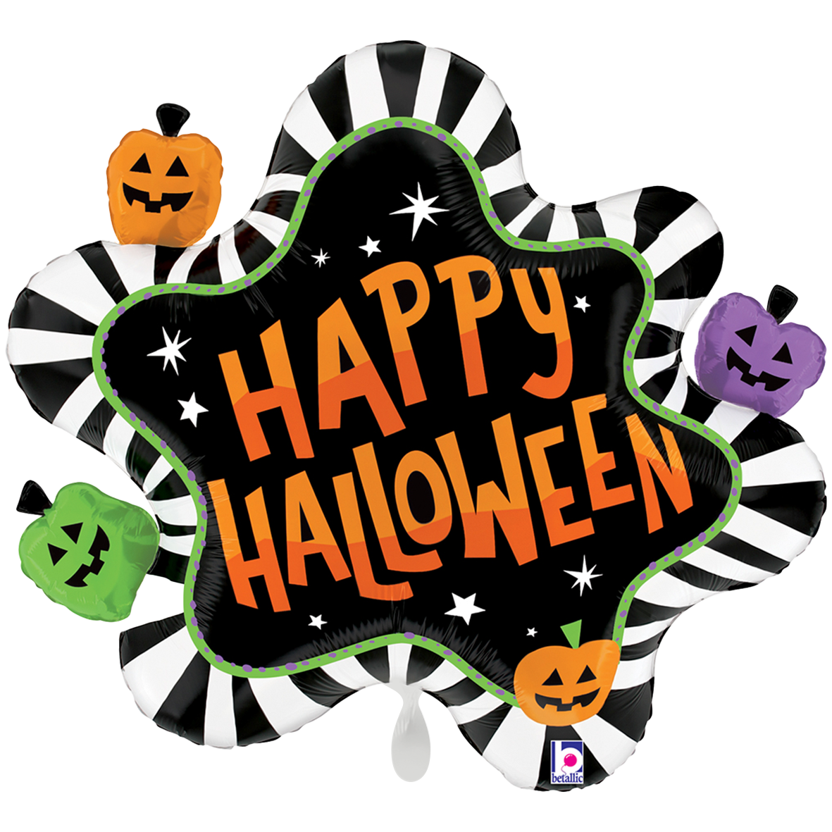 1 Ballon XXL – Halloween gestreepte spat