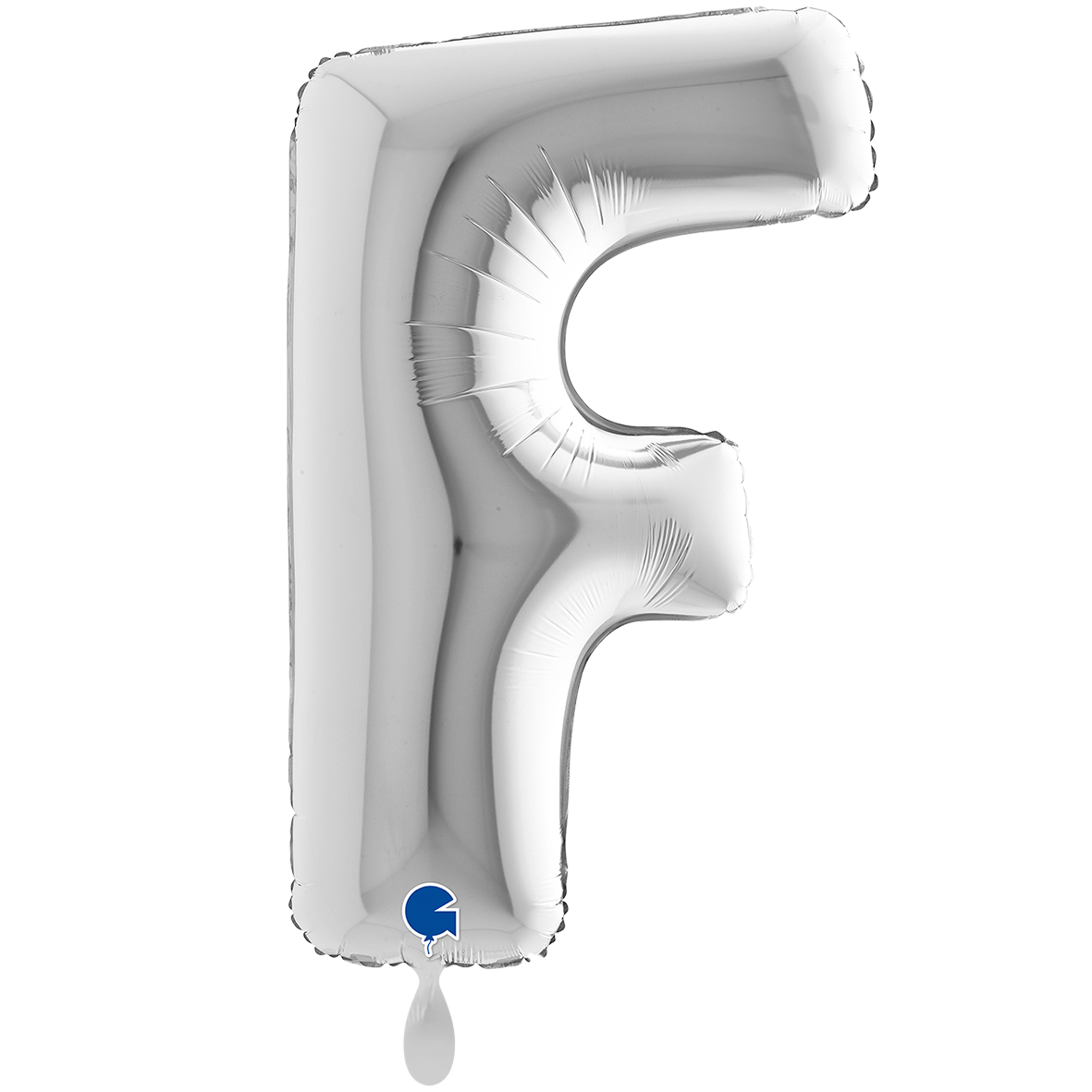 1 Ballon XXL - Letter F - Zilver