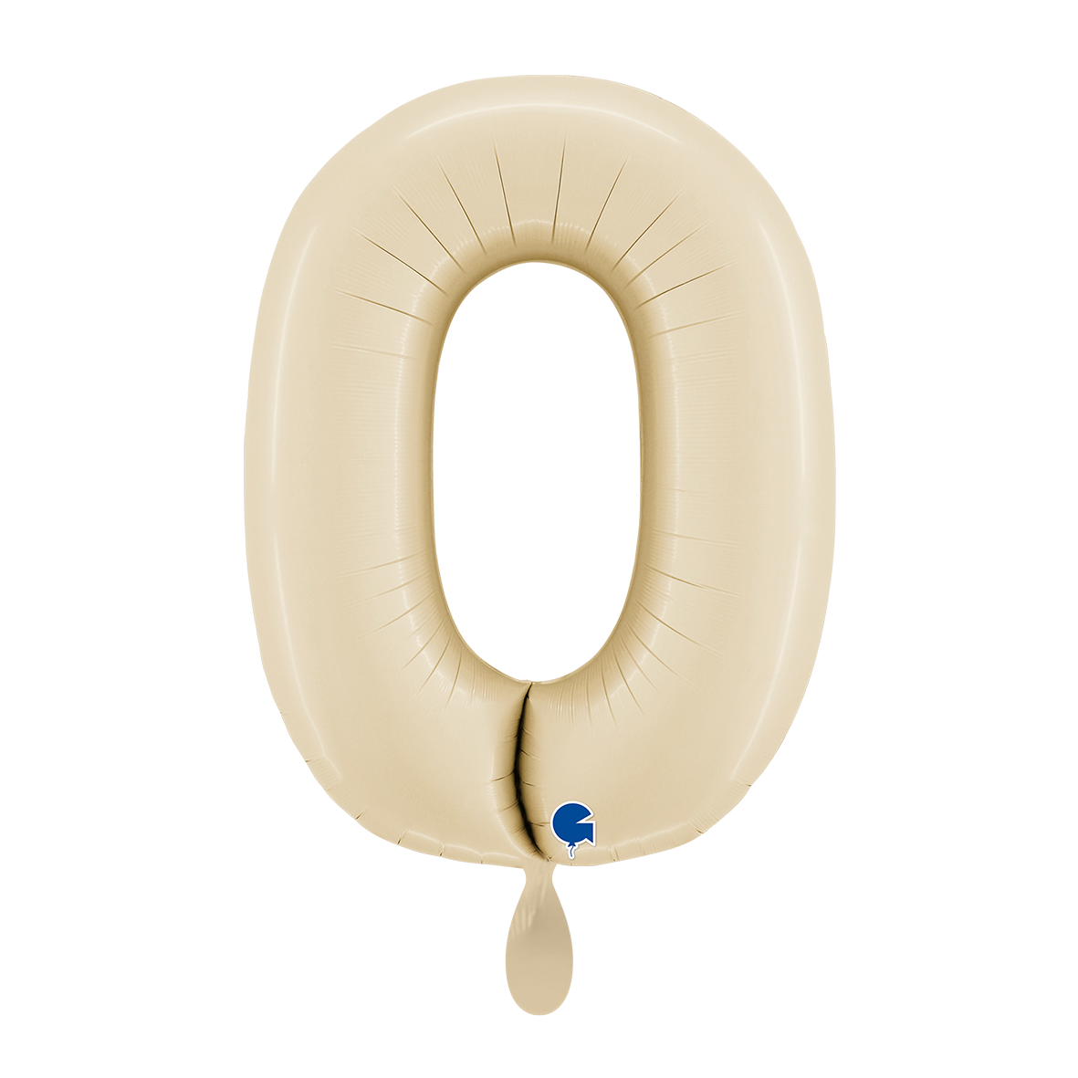 1 Ballon XL - Chiffre 0 - Crème Satin