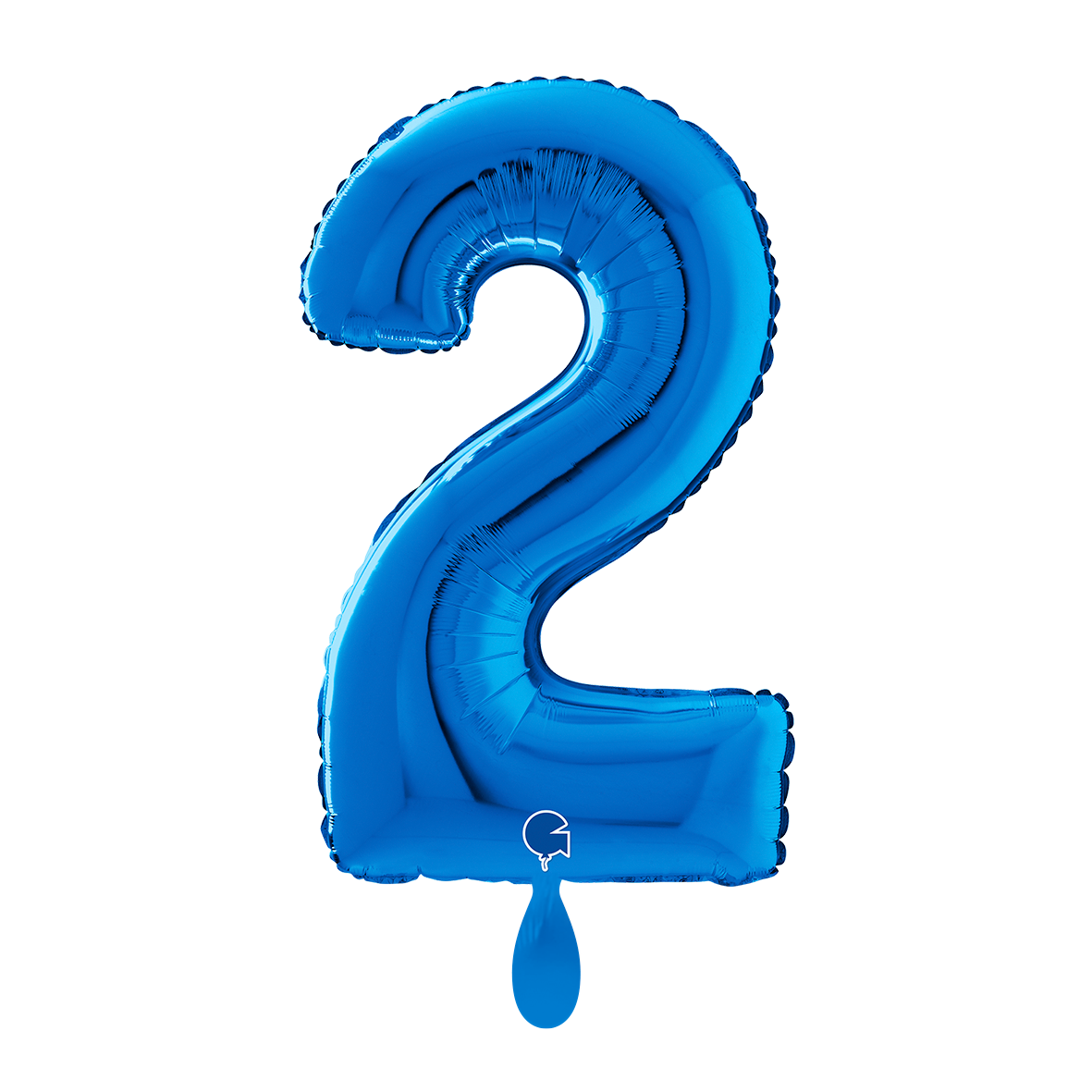 1 ballon XL – chiffre 2 – bleu