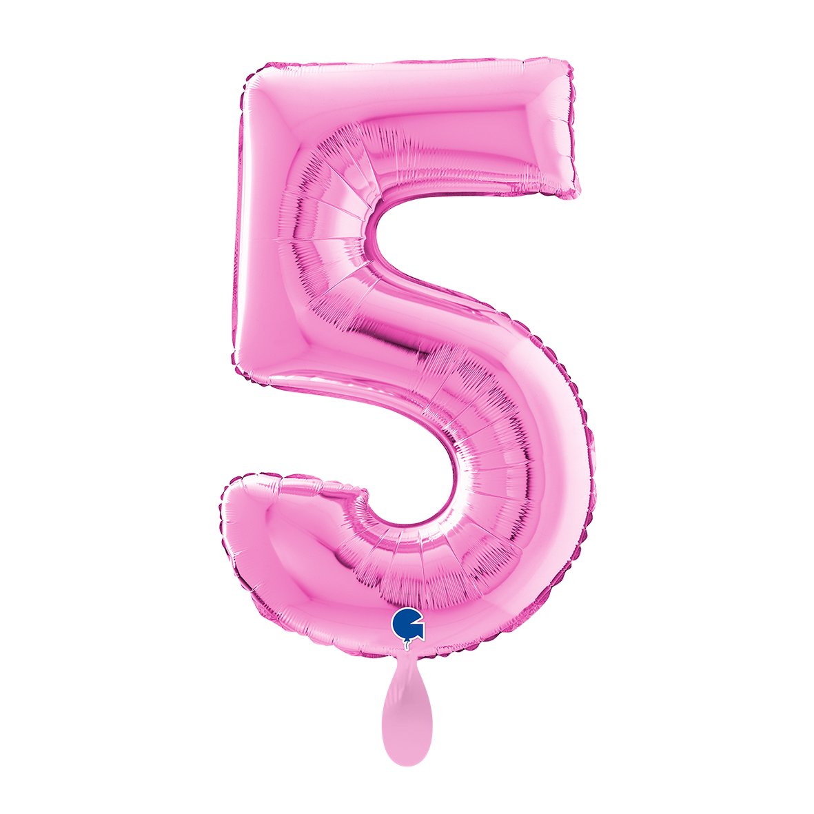 1 Ballon XL - Zahl 5 - Fuchsia