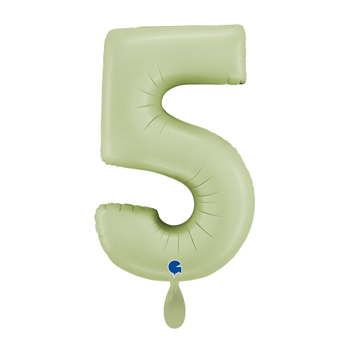 1 Ballon XL - Chiffre 5 - Vert Olive Satin