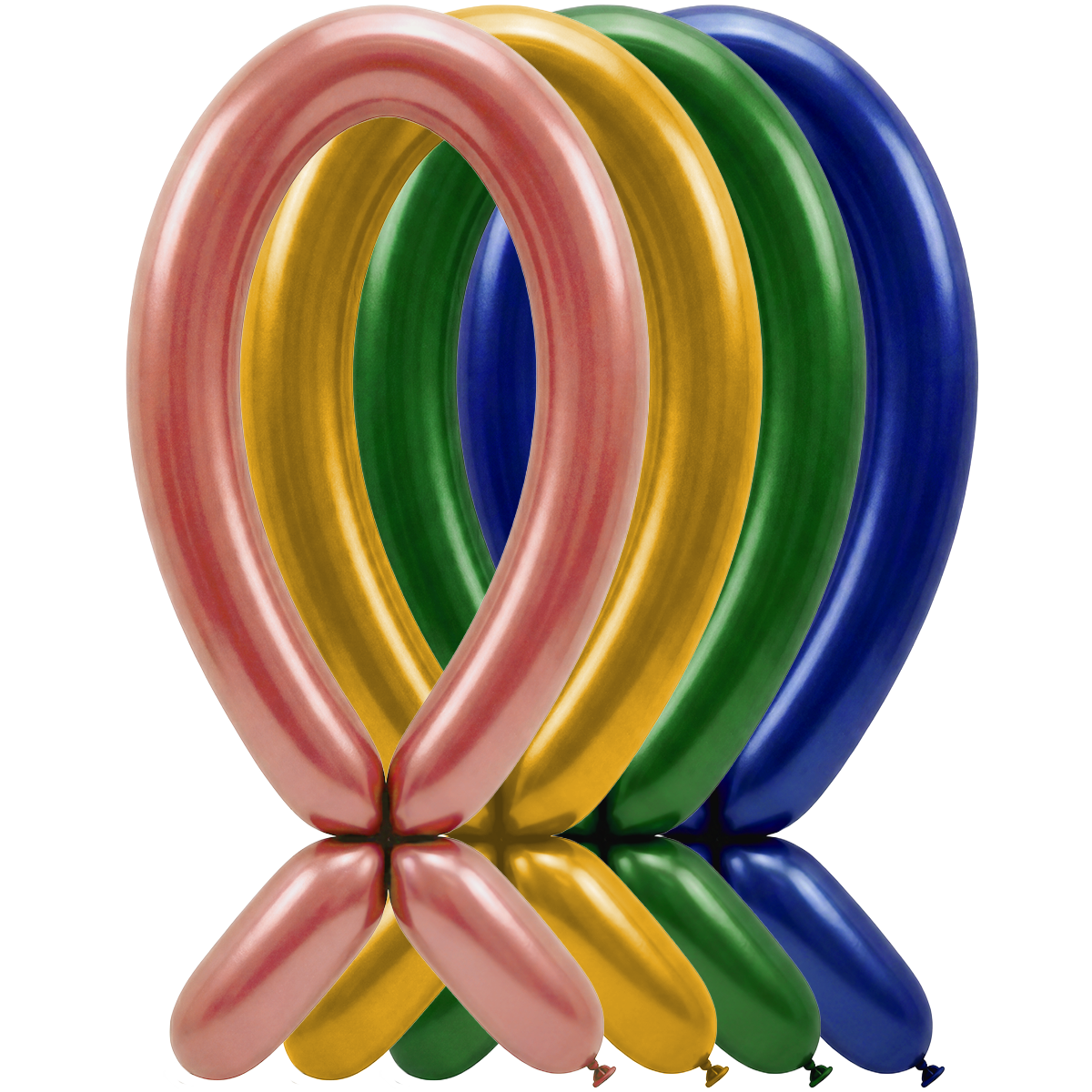 100 Ballons à sculpter - 5x152cm - Assortiment métallique