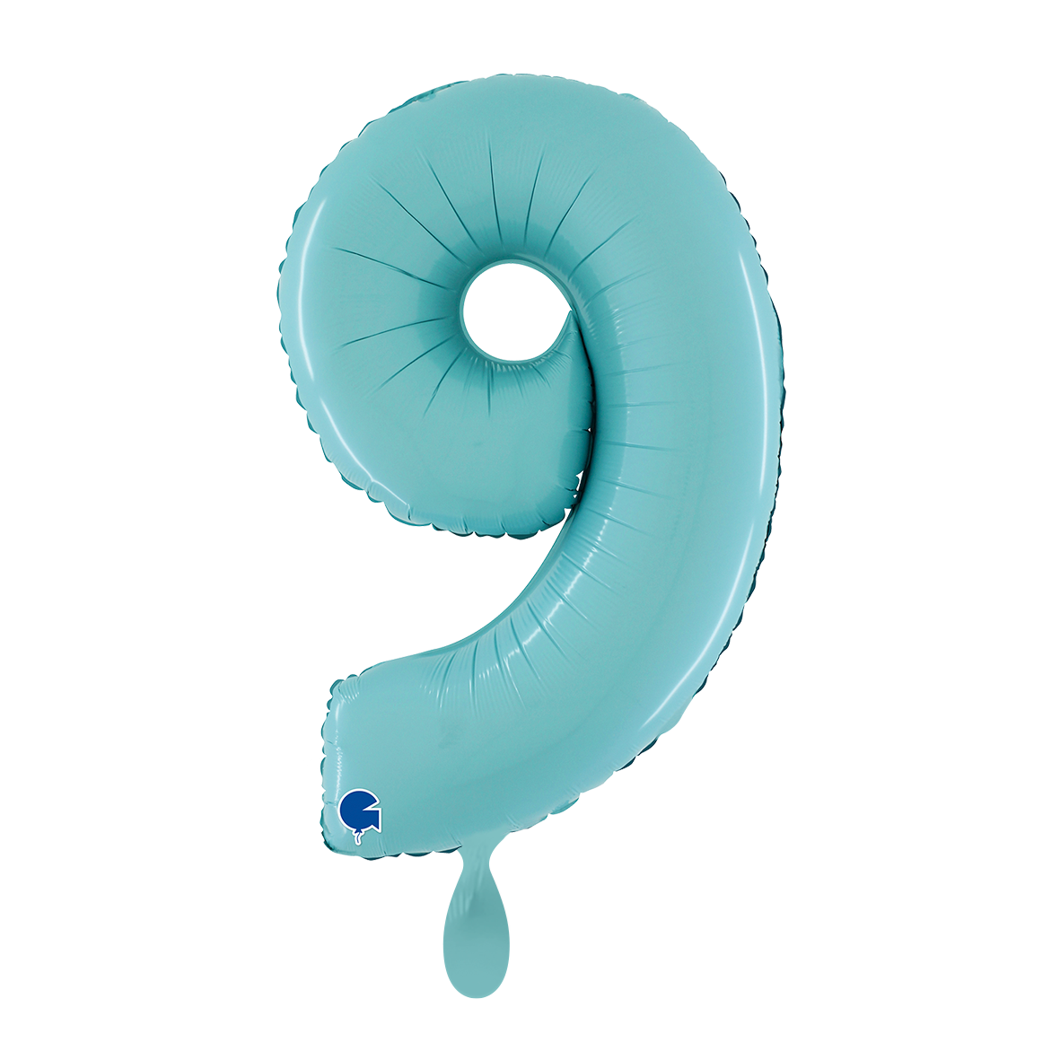 1 Ballon XL - Chiffre 9 - Bleu Pastel