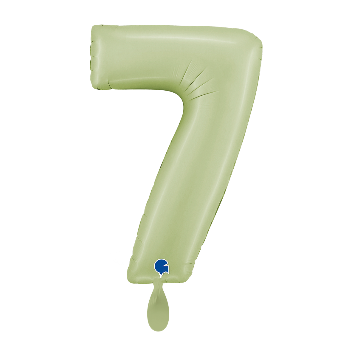 1 Ballon XL - Chiffre 7 - Vert Olive Satin