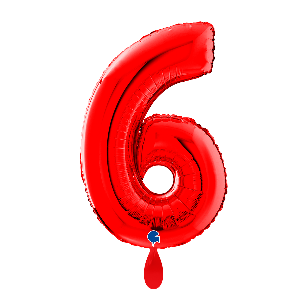 1 Ballon XL - Chiffre 6 - Rouge