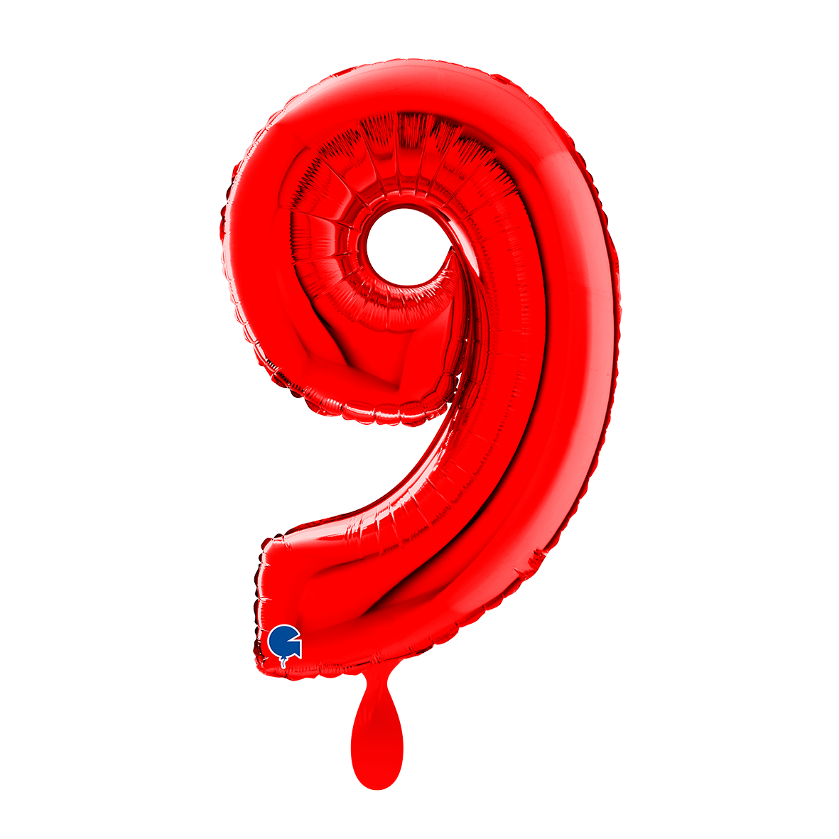 1 Ballon XL - Chiffre 9 - Rouge