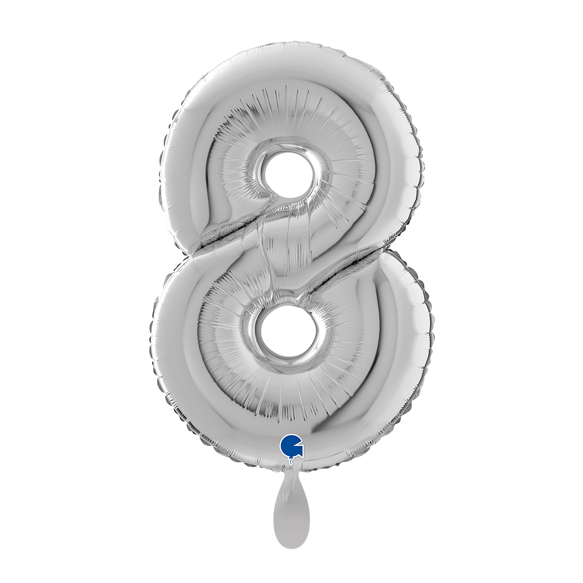 1 Ballon XL - Chiffre 8 - Argenté