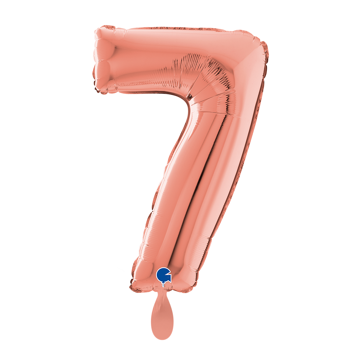 1 Ballon XL - Chiffre 7 - Or rose