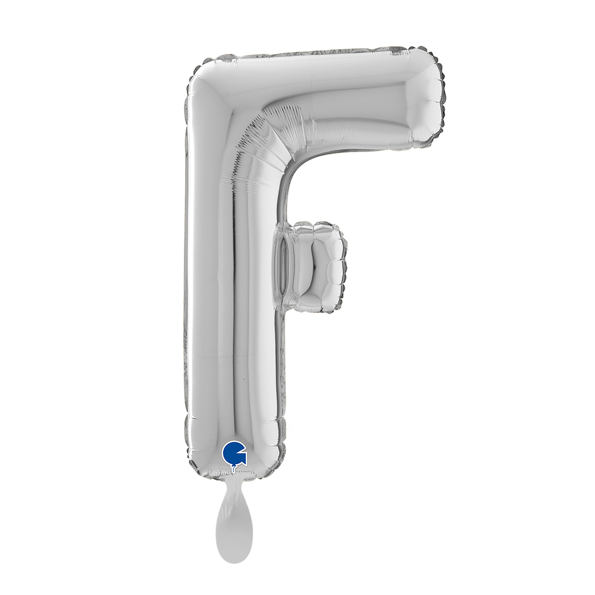 1 Ballon XL - Letter F - Zilver