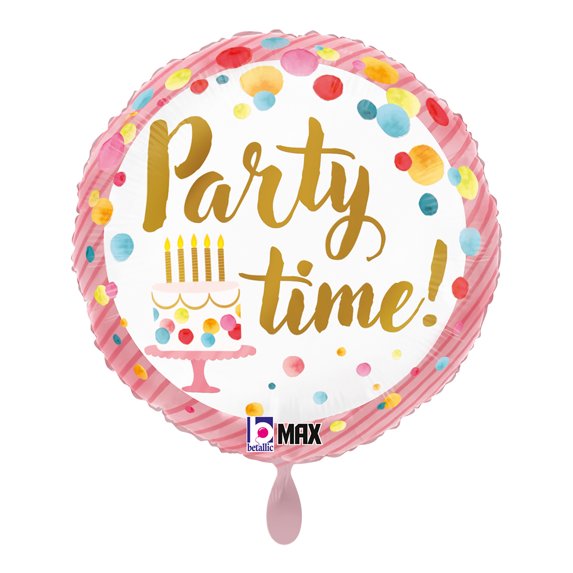 1 ballon - Satin rose d'anniversaire