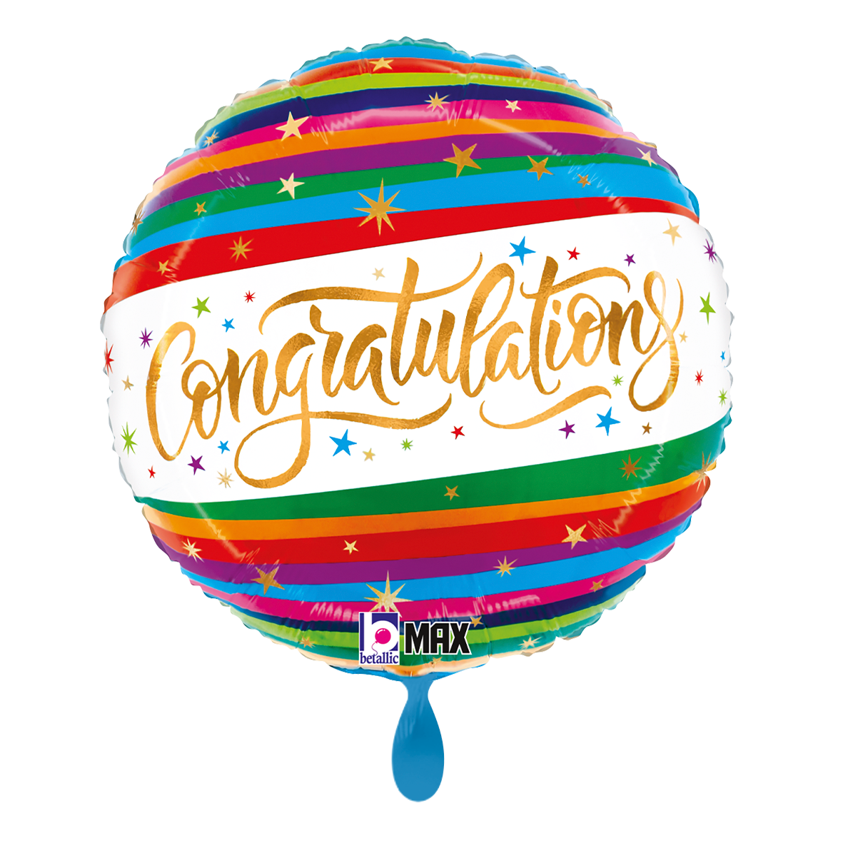1 Ballon - Félicitations Rayures Amusantes