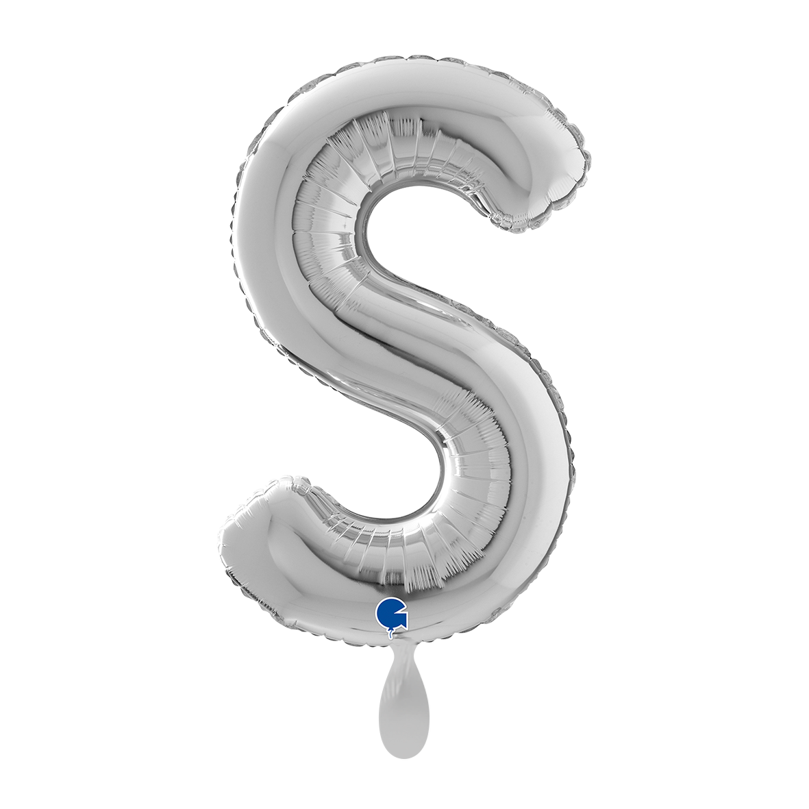 1 Ballon XL - Letter S - Zilver