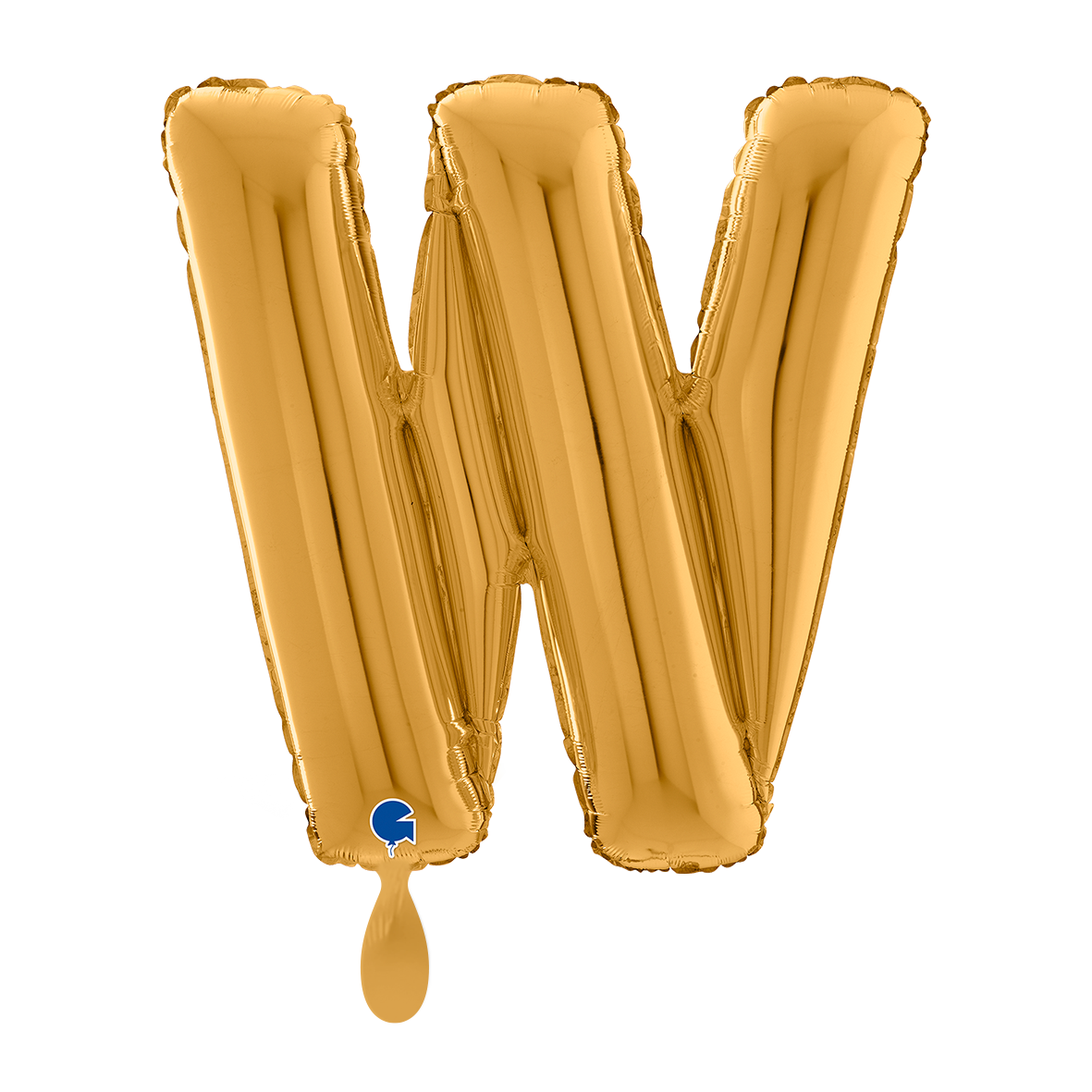 1 Ballon XL - Letter W - Goud