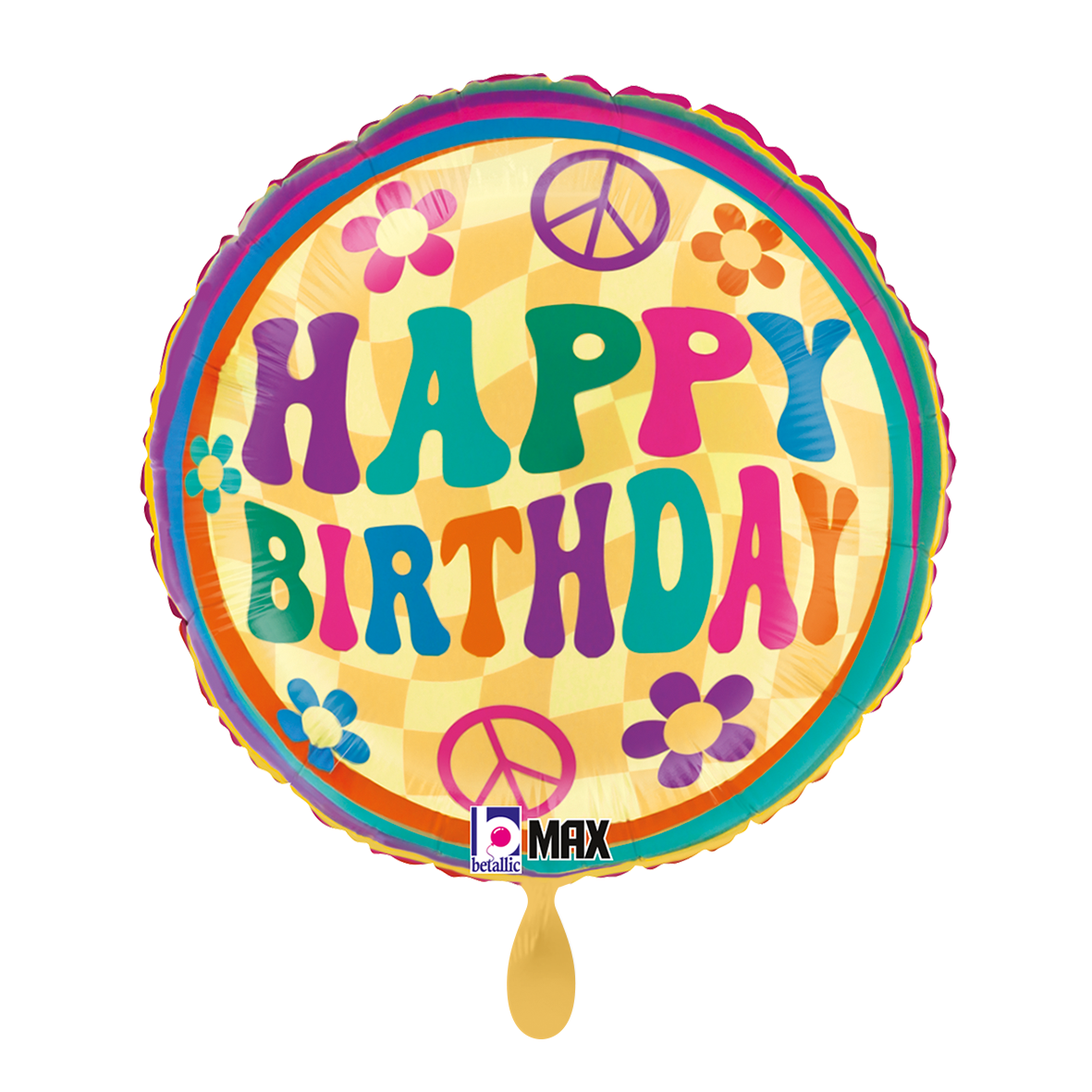1 ballon - Groovy verjaardagsmadeliefjes