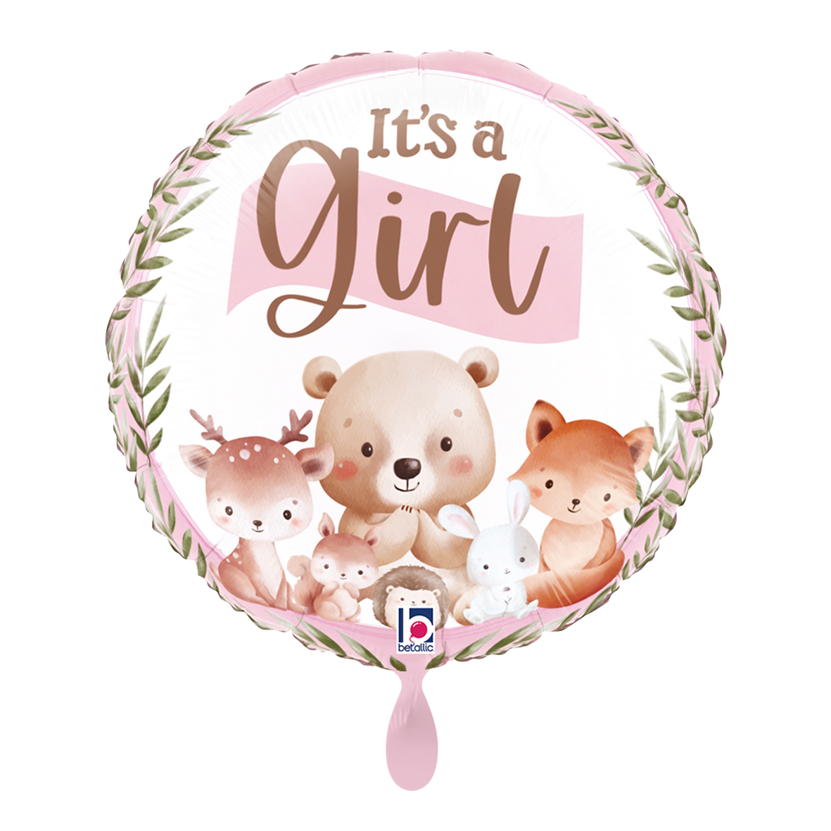 1 Ballon - Woodland It's A Girl