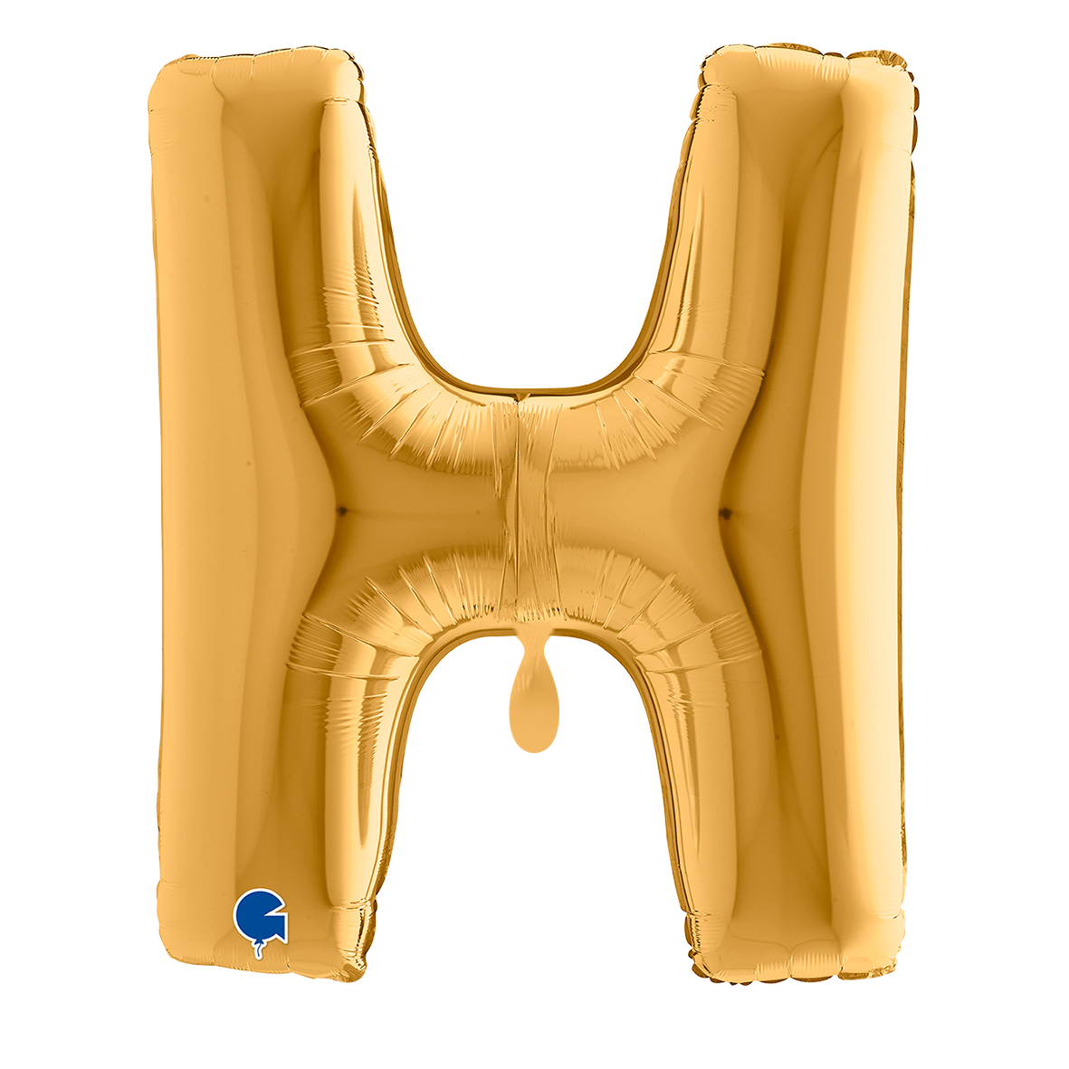1 Ballon XXL - Letter H - Goud