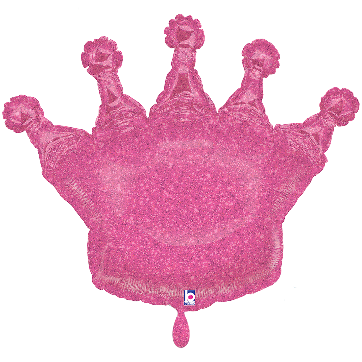 1 Ballon XXL - Glitzernde Krone - Pink