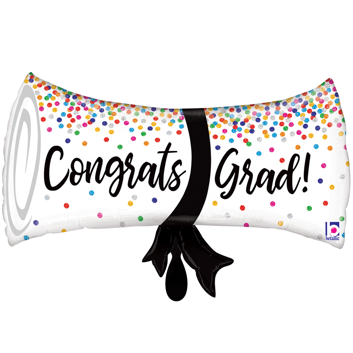 1 ballon XXL - afstudeerconfetti diploma