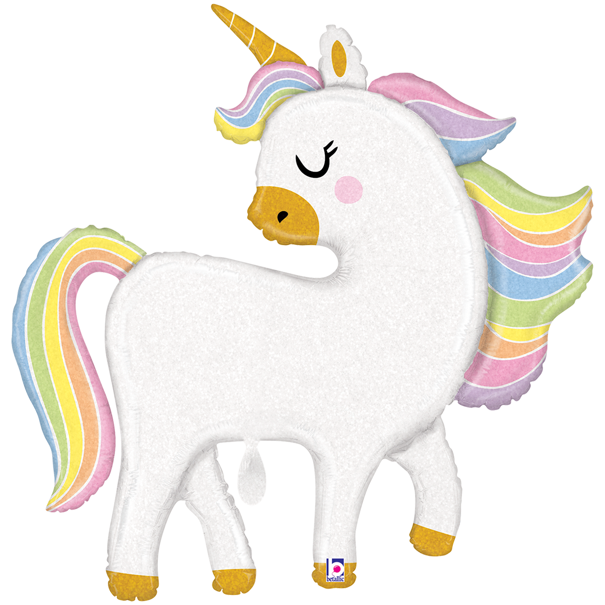 1 Ballon XXL - Licorne Pailletée Pastel