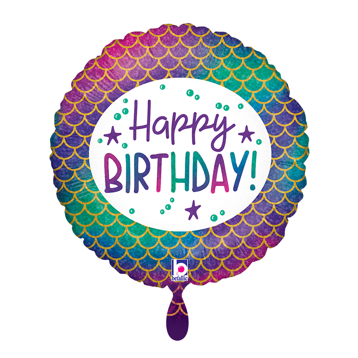 1 Ballon - Glitter Meerjungfrau Geburtstag