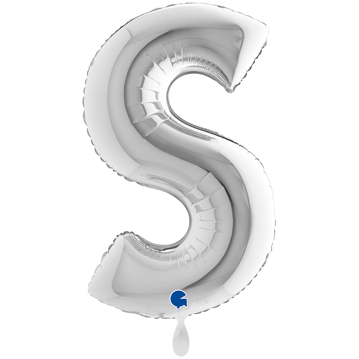 1 Ballon XXL - Letter S - Zilver