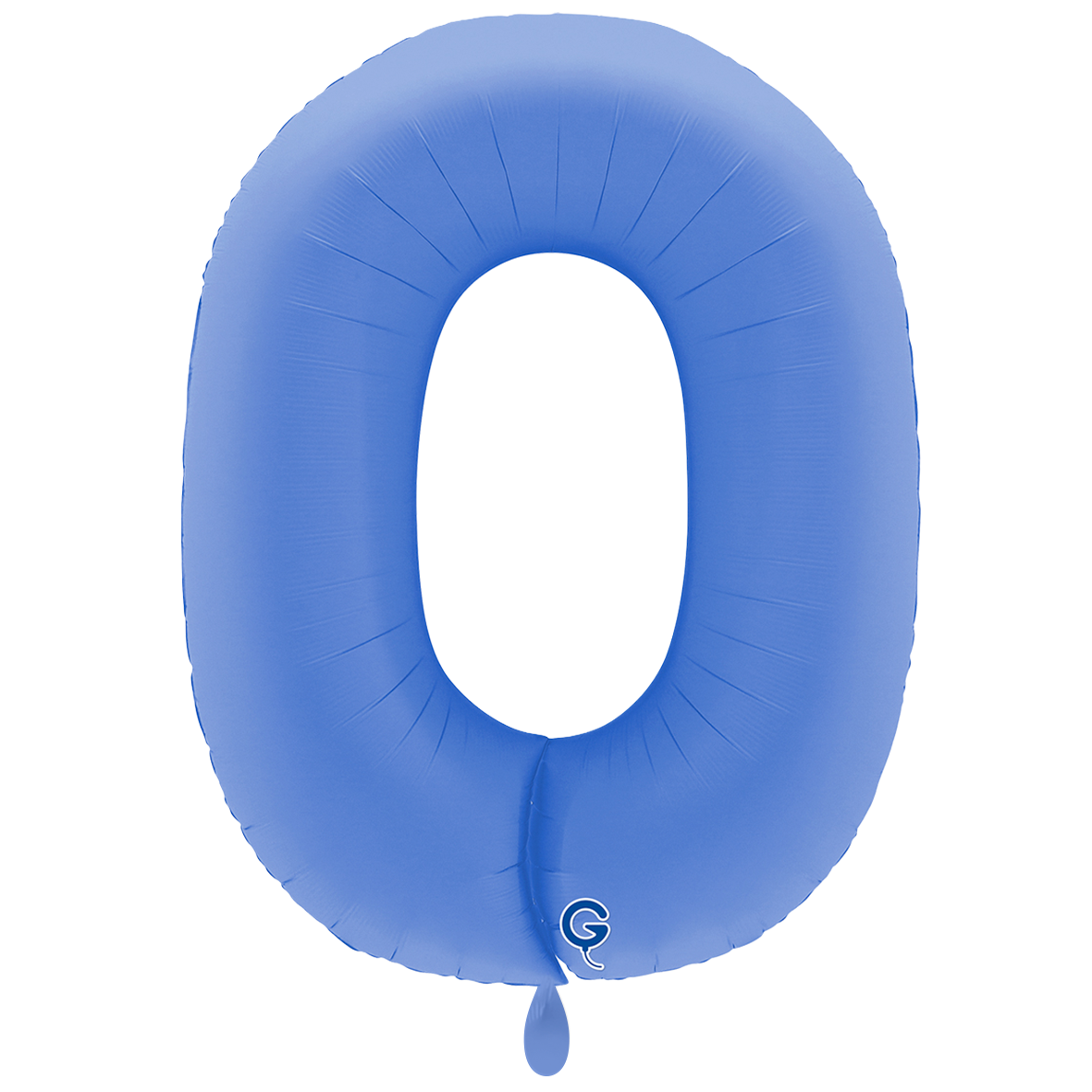 1 Ballon XXL - Chiffre 0 - Bleu Lotus Mat Doux